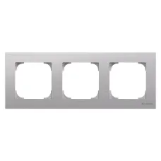 Рамка 3-м Sky цвет нерж. сталь ABB 2CLA857300A1401