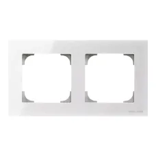 Рамка 2-постовая, серия SKY, цвет стекло белое 2CLA857200A3001 ABB