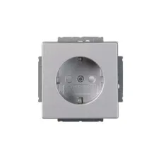 Розетка Schuko Impressivo 16А 230В алюм. ABB 20EUC-83