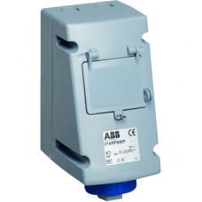 Розетка 232RPR6W 32А 2P+E 6ч с УЗО IP67 ABB 2CMA168347R1000