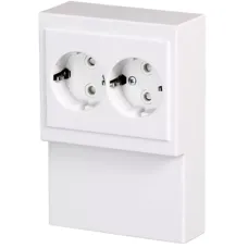 Розетка Double Schuko Impressivo 16А 230В для установки на плинтус бел. ABB 402EL-84