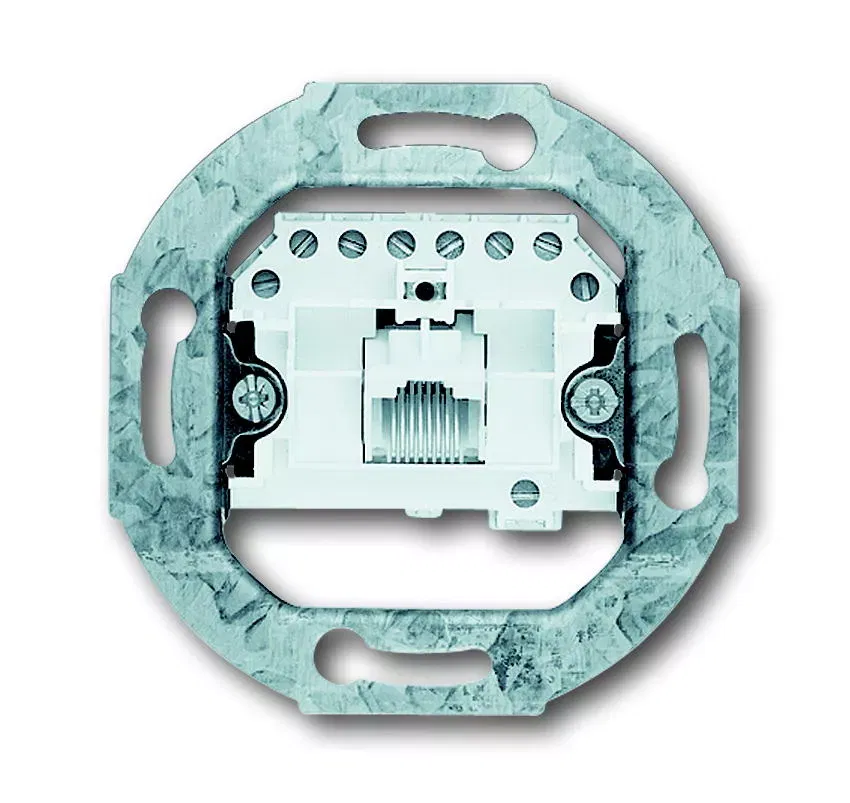 Механизм розетки телеф. 1-м 8 полюсов RJ11/12/RJ45 ISDN кат.3 ABB 0230-0-0378