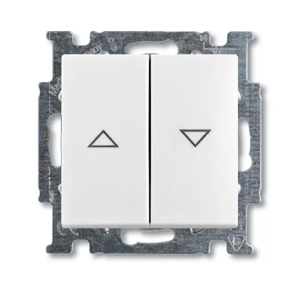 Выключатель жалюзи с накладкой 1п с фиксацией сл. кость ABB 1012-0-2147