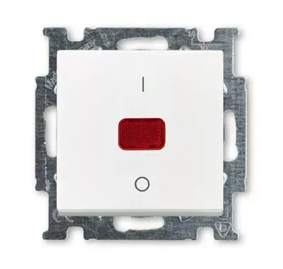 Выключатель 2п с клавишей 20А Basic 55 альпийский бел. ABB 1020-0-0089