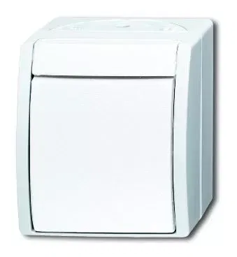 Переключатель 1-кл. Ocean IP44 для открытого монтажа альп. бел. ABB 1085-0-1632