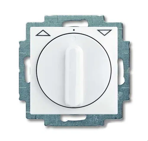 Выключатель жалюзи с накладкой 1P+N+E альпийский бел. ABB 1101-0-0920