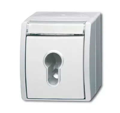 Выключатель жалюзи 1п с ключом (для замка) IP44 ocean альпийский бел. ABB 1101-0-0925