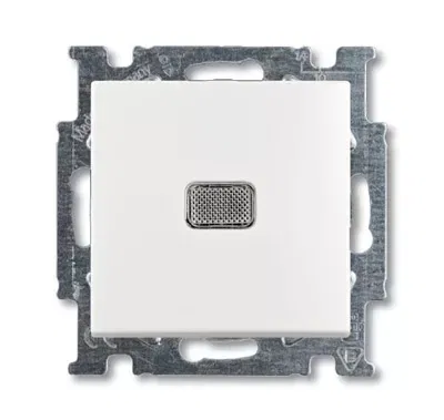 Механизм выключателя кноп. Basic с N ал. бел. ABB 1413-0-1081