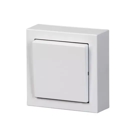 Кнопка нажимная накладного монтажа Impressivo бел. ABB 1461A-84