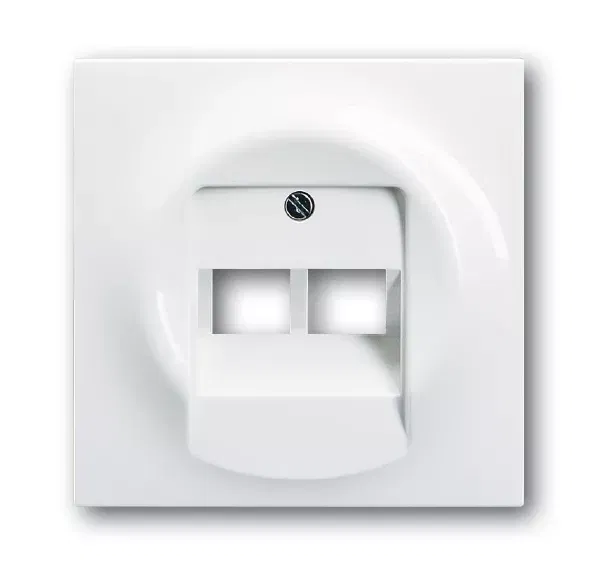 Накладка розетки инф. 2-м Impuls а. бел. ABB 1753-0-9004
