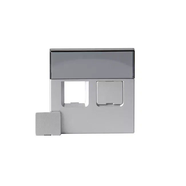 Накладка для 2хRJ45 Impressivo алюм. ABB 1819-83