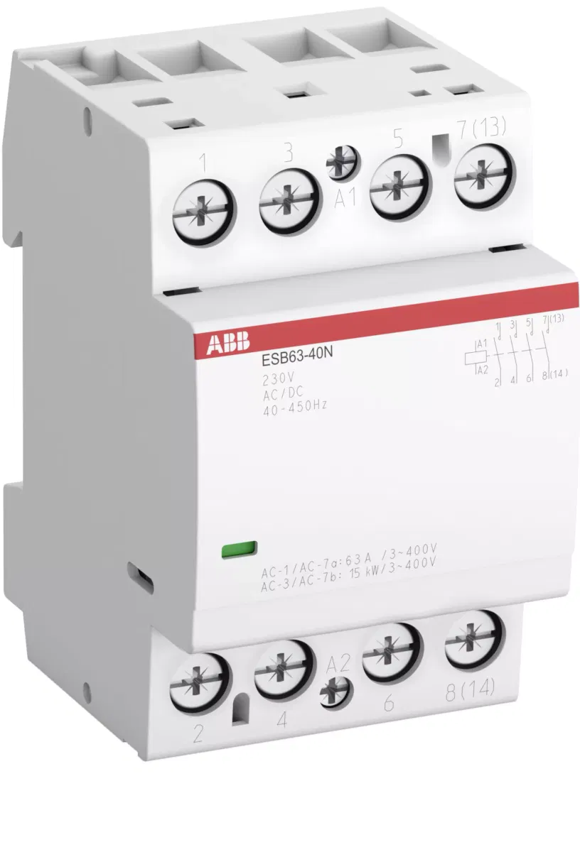 Контактор ESB63-40N-04 модульный (63А АС-1 4НО) катушка 110В AC/DC ABB 1SAE351111R0440