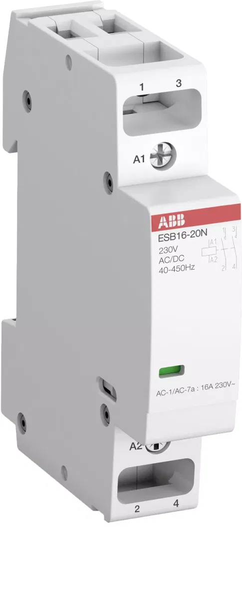 Контактор ESB16-02N-14 модульный (16А АС-1 2НЗ) катушка 12В AC/DC ABB 1SBE111111R1402