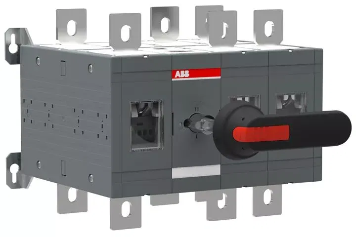 Рубильник реверсивный OT800E12CLP с ручкой переключение без разрыва тока ABB 1SCA106973R1001