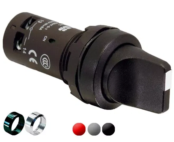 Переключатель C2SS3-30B-10 2-х поз. 1НО (45град.) без фикс. черн. ABB 1SFA619202R3016