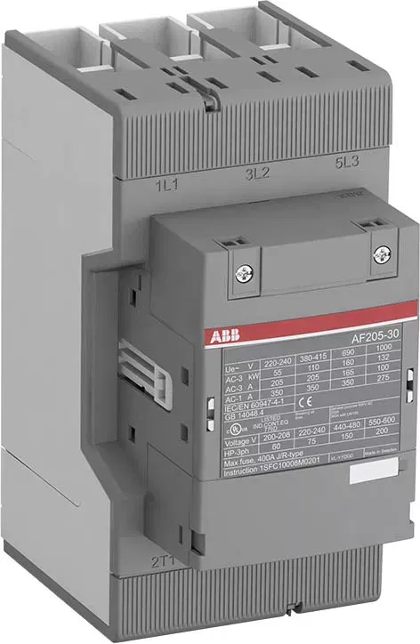Контактор AF205-30-00-14 205А AC3 катушка 250-500В AC/DC ABB 1SFL527002R1400