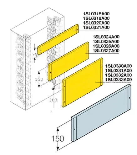 Панель глухая H=300мм для шкафов Gemini (размер 4-5) ABB 1SL0332A00