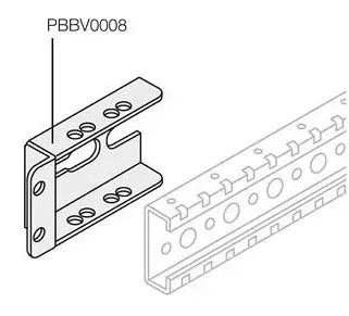 Уголок для вертик. шин сбоку шкафа (8шт) 1STQ007430A0000 ABB
