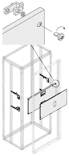 Комплект верт. XT2 3/4P FIX поворот. рук. W=400мм ABB 1STQ007925A0000
