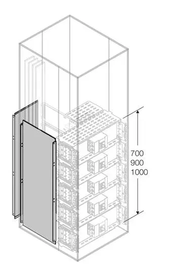 Перегородка верт. задняя H=1000мм W=800мм ABB 1STQ009130A0000