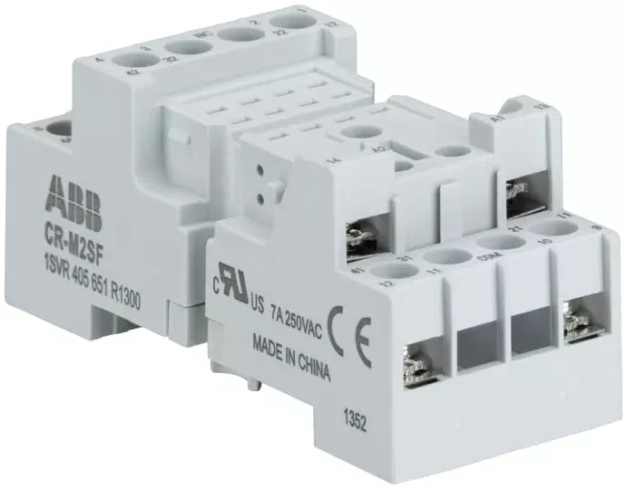 Цоколь CR-M4SF (стандартный) для реле CR-M 2/4ПК вилочный зажим ABB 1SVR405651R3300