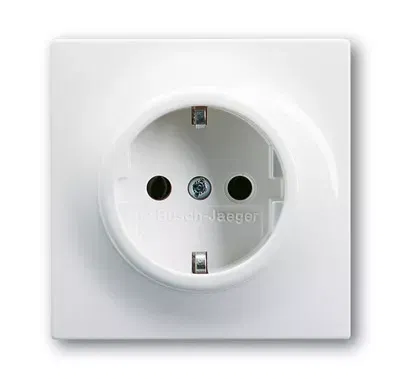 Механизм розетки 1-м Schuko Impuls альпийский бел. ABB 2011-0-3790