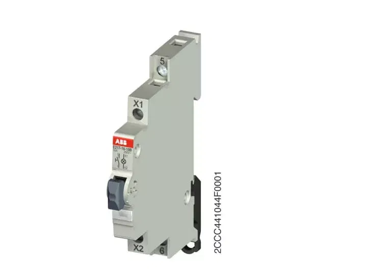 Выключатель кнопочный подсвет. E217-16-01B48 бел. ABB 2CCA703260R0001