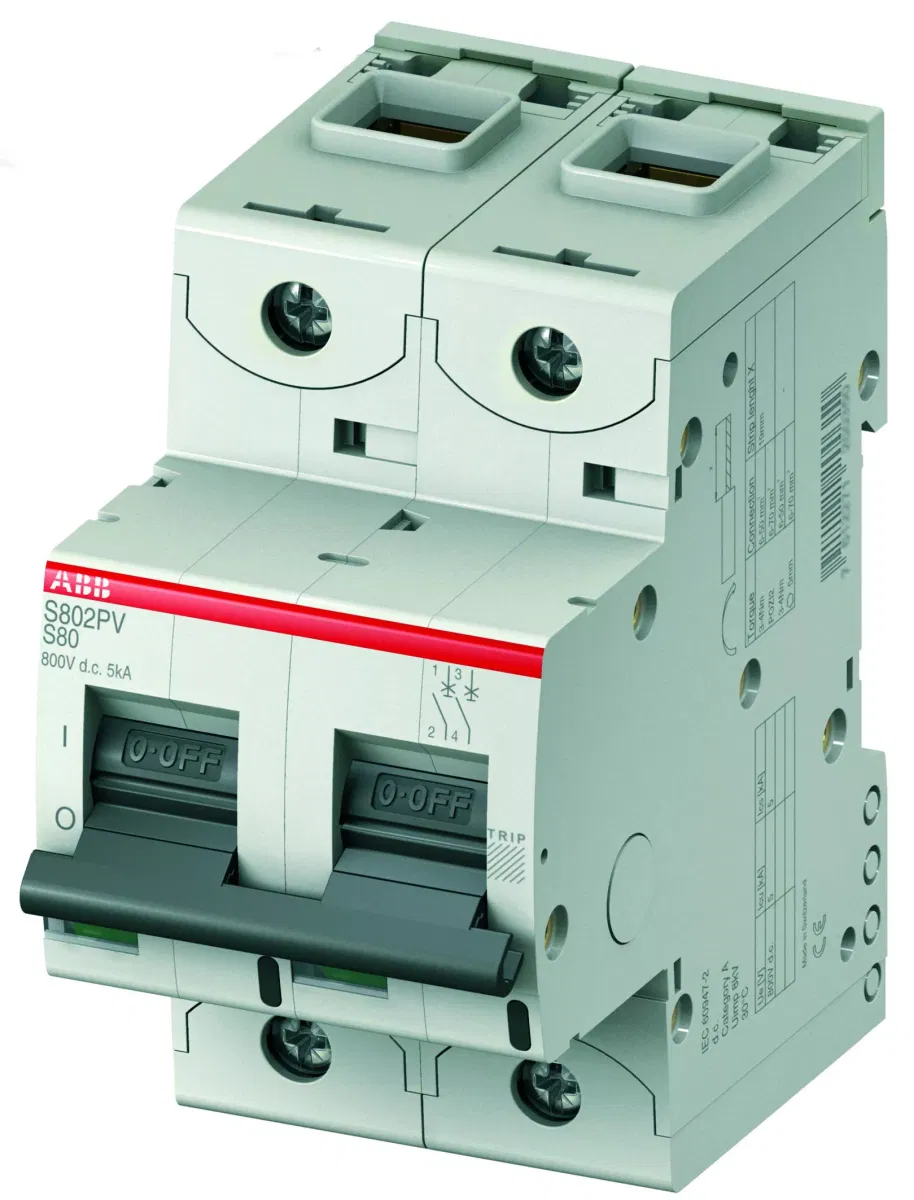 Выключатель автоматический модульный 2п S 80А 5кА S802PV ABB 2CCP842001R1809