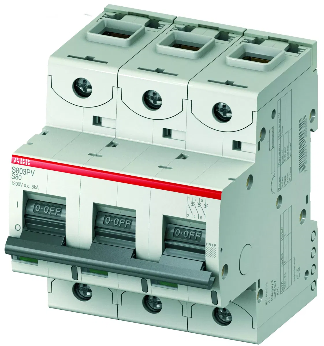 Выключатель автоматический модульный 3п B 13А 5кА S803PV ABB 2CCP843001R1139