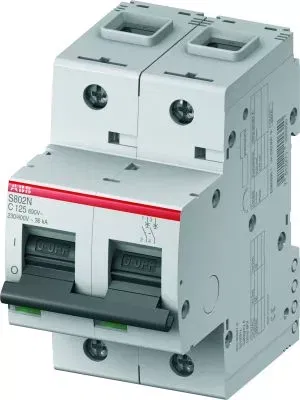 Выключатель автоматический модульный 2п C 100А 25кА S802N ABB 2CCS892001R0824