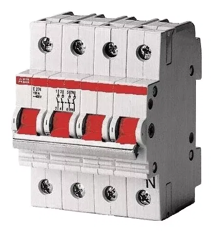 Рубильник 4пол. E204r 40A рычаг крас. ABB 2CDE284001R0040