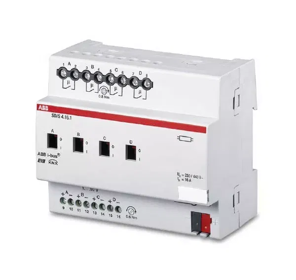 SD/S4.16.1 Светорегулятор ЭПРА 1-10В, 4-канальный, 16А 2CDG110080R0011 ABB