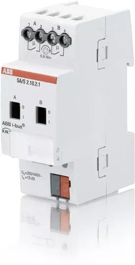 Выход бинарный 2-кан. SA/S 2.10.2.1 с ручным упр. 10А MDRC ABB 2CDG110155R0011