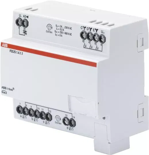 Фанкойл-контроллер FCC/S1.4.1.1 PWM упр. клапаном контура 3ступ. упр. вентилятором ABB 2CDG110209R0011