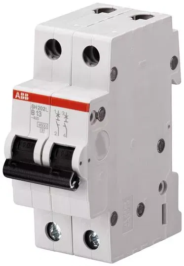 Выключатель автоматический модульный 2п D 63А 6кА SH202 ABB 2CDS212001R0631