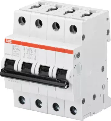Выключатель автоматический модульный 4п K 0.5А 10кА S204M ABB 2CDS274001R0157