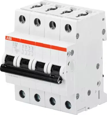 Выключатель автоматический модульный 4п D 0.5А 10кА S204M ABB 2CDS274001R0981