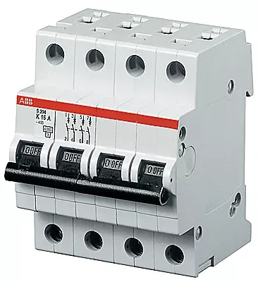 Выключатель автоматический модульный 4п K 0.5А 25кА S204P ABB 2CDS284001R0157