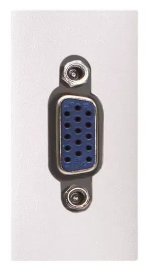 Механизм VGA (DE-15) 3.5мм разъема 1мод. Zenit бел. ABB 2CLA215550N1101