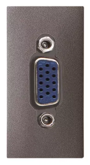 Механизм VGA (DE-15) 3.5мм разъема 1мод. Zenit антрацит ABB 2CLA215550N1801