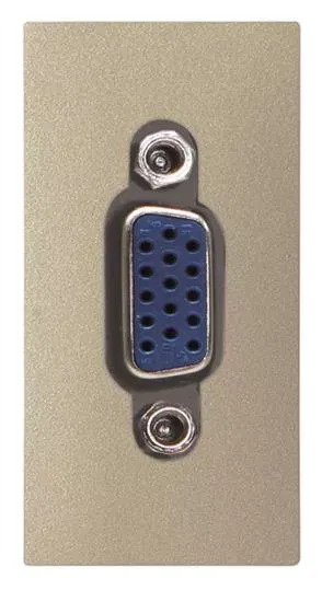 Механизм VGA (DE-15) 3.5мм разъема 1мод. Zenit шампань ABB 2CLA215550N1901