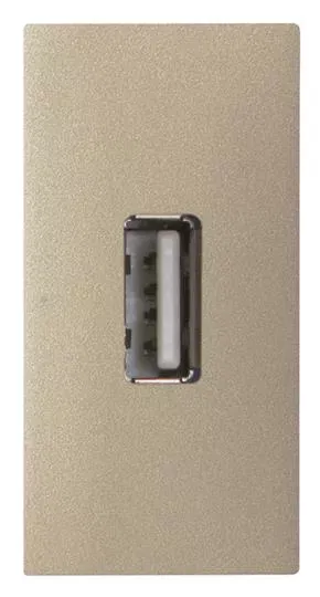 Механизм USB разъема тип А с винтовым подкл. проводов (5п) 1мод. Zenit шампань ABB 2CLA215580N1901