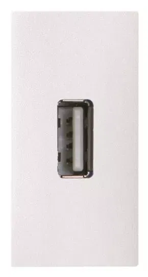 Механизм USB разъема тип А с USB разъем мама на тыльной стороне 1мод. Zenit бел. ABB 2CLA215590N1101