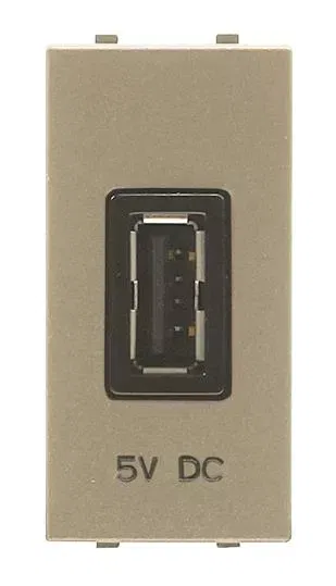Механизм USB зарядного устройства 1М 2000мА 5В Zenit шампань ABB 2CLA218520N1901