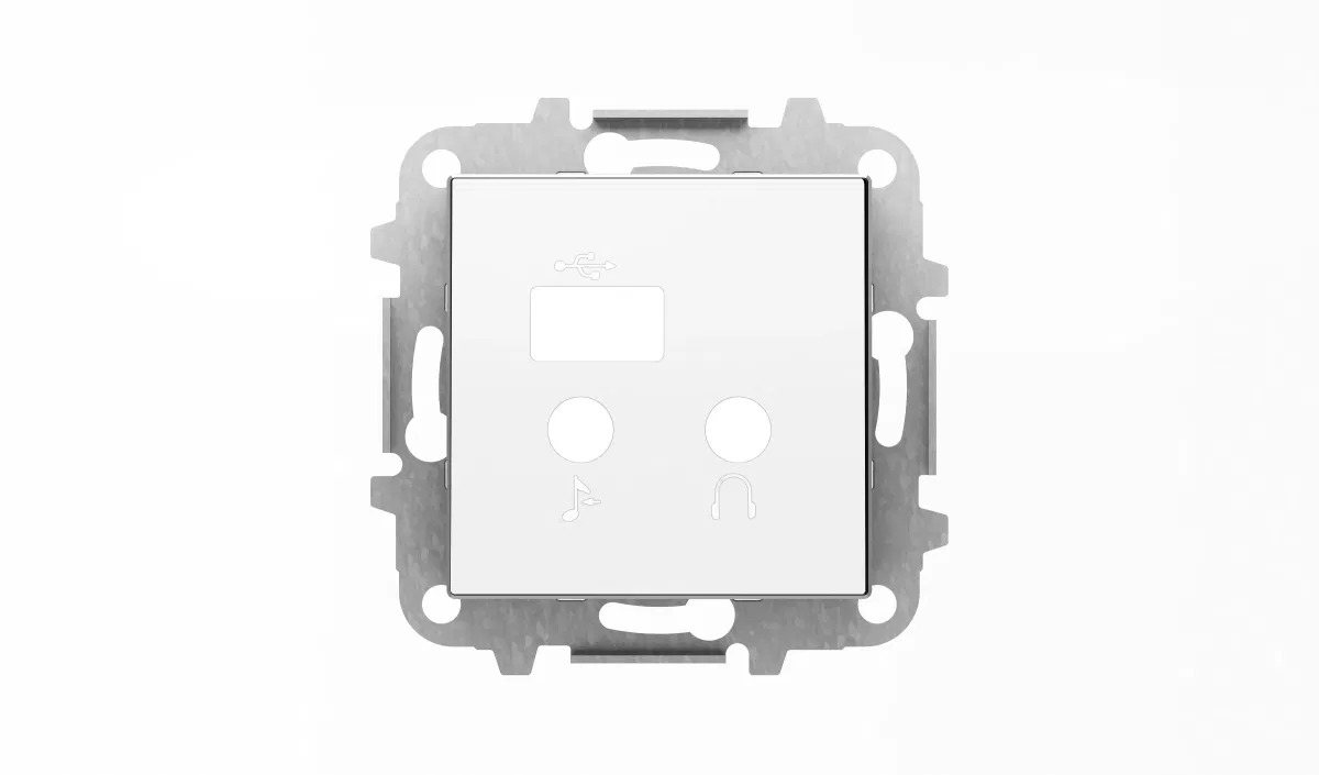 Накладка для механизма медиа-комбайна арт.9368.3 SKY альпийский бел. ABB 2CLA856830A1101