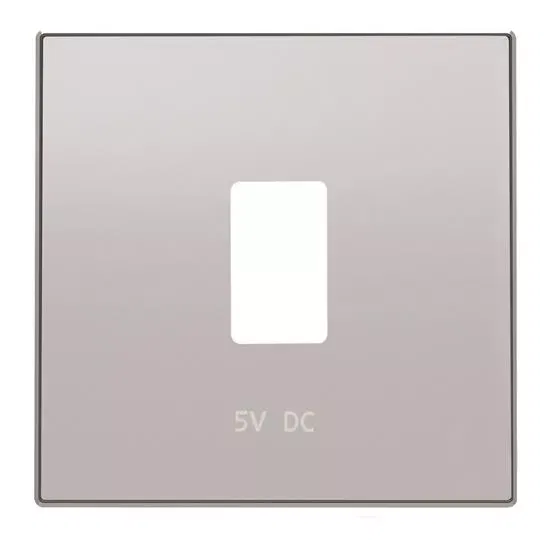 Накладка для механизма USB зарядного устройства SKY серебр. алюм. ABB 2CLA858520A1301