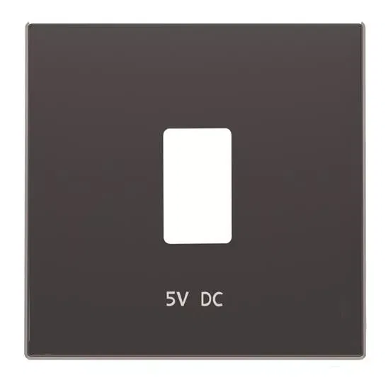 Накладка для механизма USB зарядного устройства SKY черн. бархат ABB 2CLA858520A1501