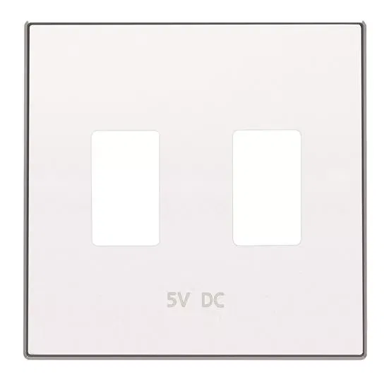 Накладка для механизма 2хUSB зарядного устройства SKY альпийский бел. ABB 2CLA858530A1101