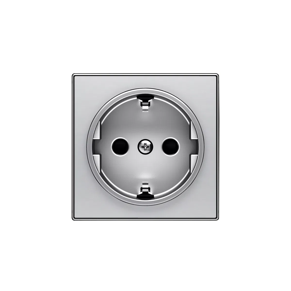 Накладка для розетки SCHUKO SKY серебристый алюм. ABB 2CLA858800A1301
