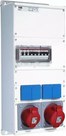 Бокс M32/1 CTFL с розеткамии фланцами в сборе металл IP44 ABB 2CMA100021R1000